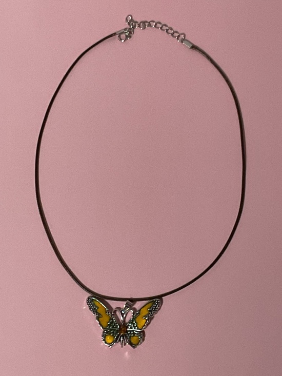 Jewelry - Brown & Orange Butterfly Pendant Necklace - Women Jewelry